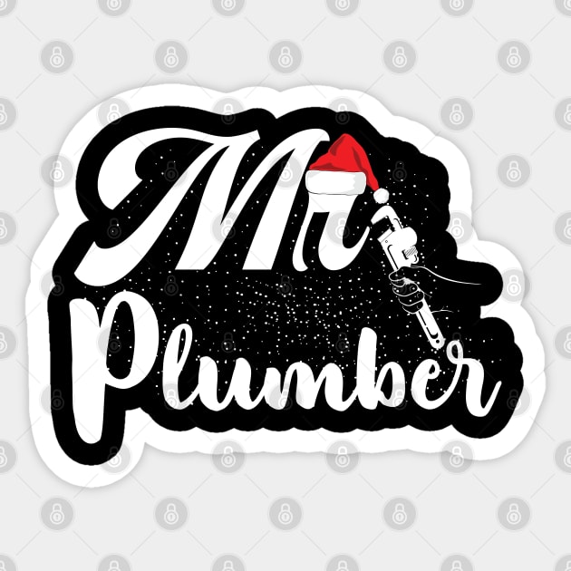 Mr Plumber Christmas Tee Sticker by Tee-hub